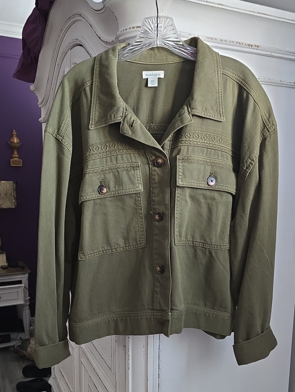 Sundance Never Worn. Olive Utility Jacket - Women's Lightweight Button-Up